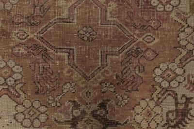 Large Antique Turkish Ghiordes Hand Knotted Wool Rug