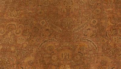 Large Antique Turkish Sivas Botanic Handmade Wool Carpet