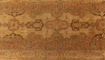Large Antique Turkish Sivas Botanic Handmade Wool Carpet