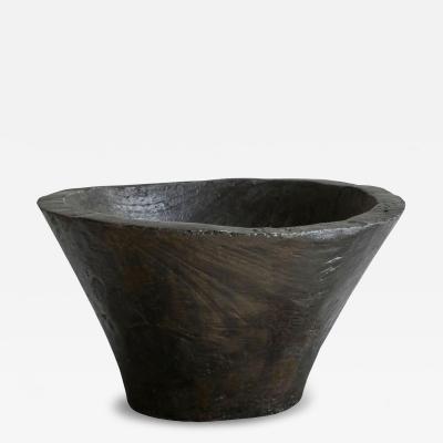 Large Antique Wabi Sabi Style Bowl in Wood 19th Century