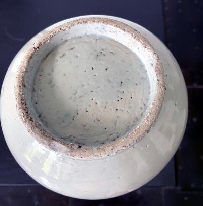 Large Antique White Glazed Bottle Vase Korean Ceramic Joseon Dynasty