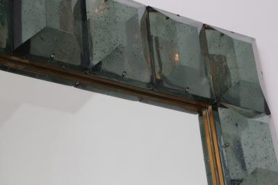 Large Aqua Green Murano Glass Mirror