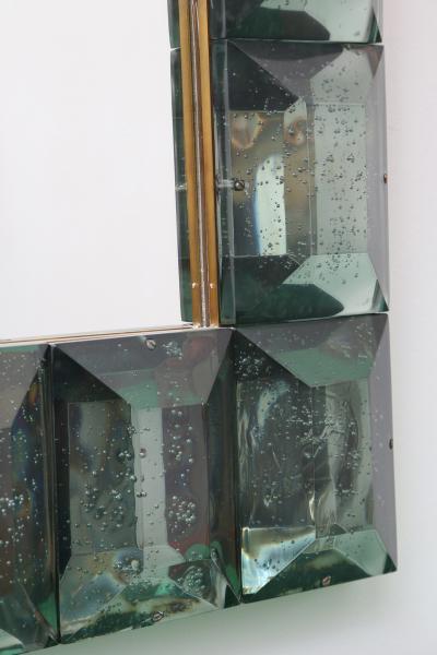 Large Aqua Green Murano Glass Mirror