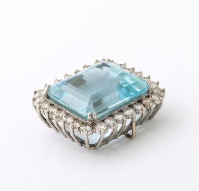 Large Aquamarine stone Necklace