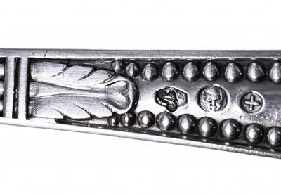 Large Art Deco Dutch Silver Soup Punch Ladle C 1920