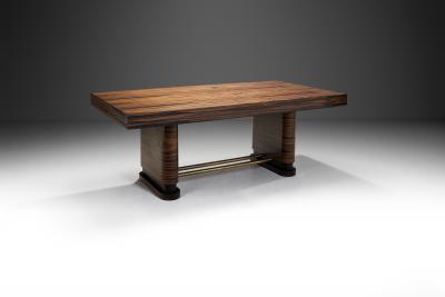 Large Art Deco Macassar Ebony Table Europe 1930s