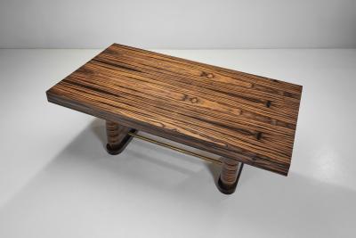 Large Art Deco Macassar Ebony Table Europe 1930s