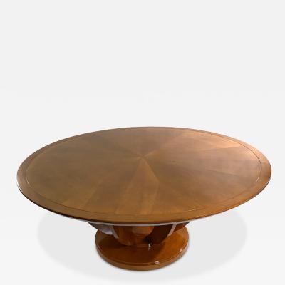 Large Art Deco Style Bleached Mahogany Dining Table