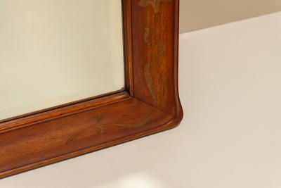 Large Art Nouveau Standing Mirror in Walnut France ca 1900