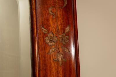 Large Art Nouveau Standing Mirror in Walnut France ca 1900