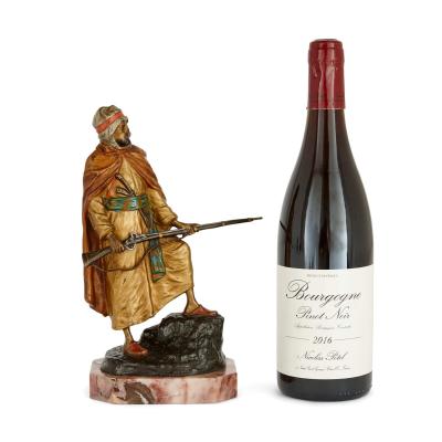Large Austrian figurative cold painted bronze sculpture