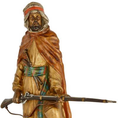 Large Austrian figurative cold painted bronze sculpture