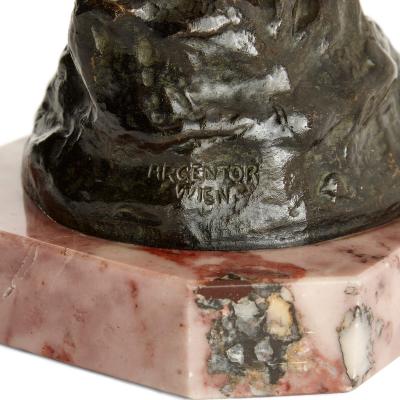 Large Austrian figurative cold painted bronze sculpture