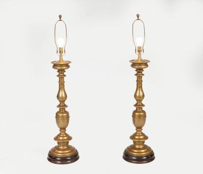 Large Baroque Bronze Table Lamps