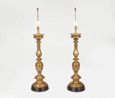 Large Baroque Bronze Table Lamps