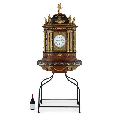 Large Baroque style Austrian ormolu mounted musical clock