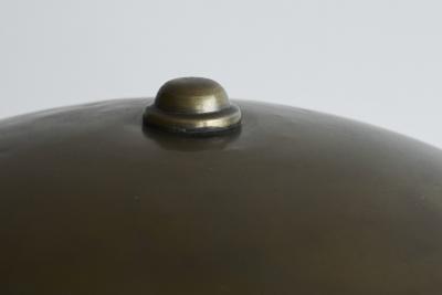 Large Bauhaus Style Table Lamp in Patinated Brass 1930s