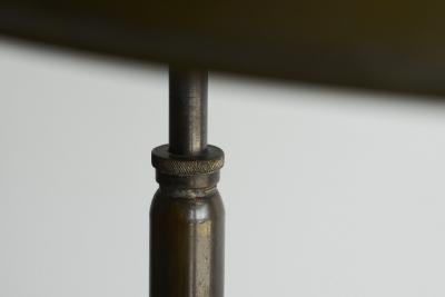 Large Bauhaus Style Table Lamp in Patinated Brass 1930s