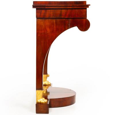 Large Biedermeier Antique Mahogany Pier Mirror and Console Table ca 1820 40