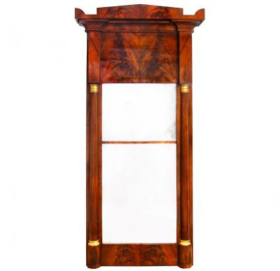 Large Biedermeier Antique Mahogany Pier Mirror and Console Table ca 1820 40