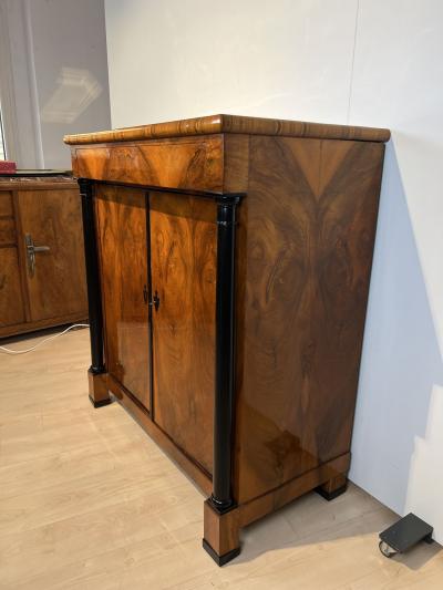 Large Biedermeier Half Cabinet Walnut and Ebonized South Germany circa 1820