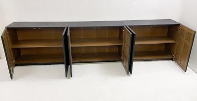 Large Black Brutalist Sideboard