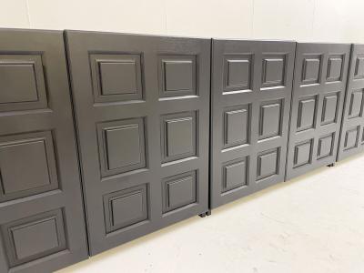 Large Black Brutalist Sideboard