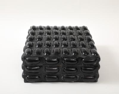 Large Black Buffalo Horn Box