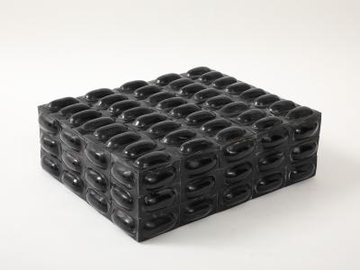 Large Black Buffalo Horn Box