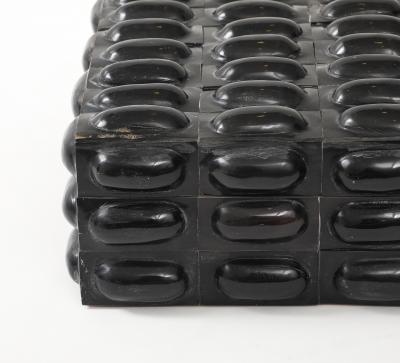 Large Black Buffalo Horn Box