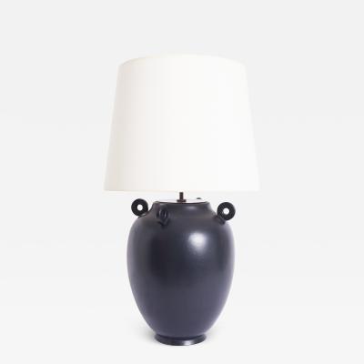 Large Black Ceramic Table Lamp