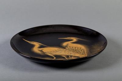 Large Black Lacquer Charger