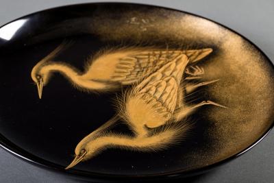 Large Black Lacquer Charger