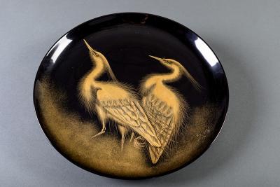 Large Black Lacquer Charger