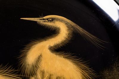 Large Black Lacquer Charger