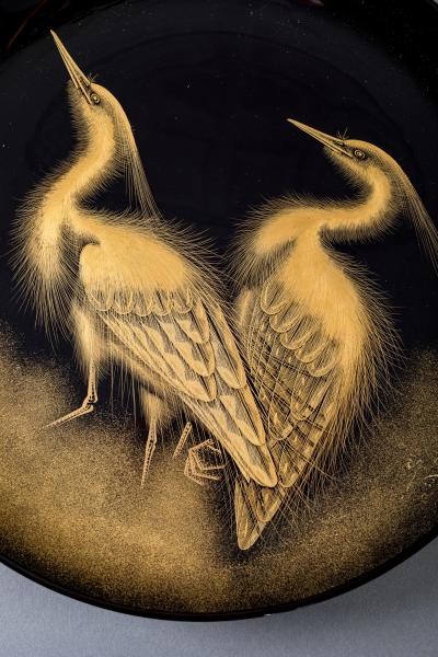 Large Black Lacquer Charger