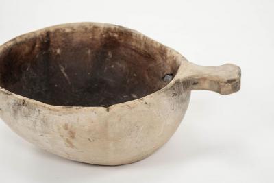 Large Bleached Swedish Lapland Ale Bowl with Handle