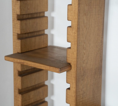 Large Bookshelf with Bench by Guiseppe Rivadossi for Officina Rivadossi Italy