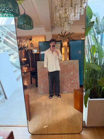 Large Brass Frame Mirror 2