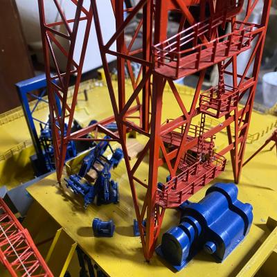 Large Brass Miniature Oil Drilling Rig of Norwegian Trosvik Bingo 3000