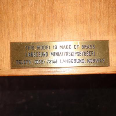 Large Brass Miniature Oil Drilling Rig of Norwegian Trosvik Bingo 3000