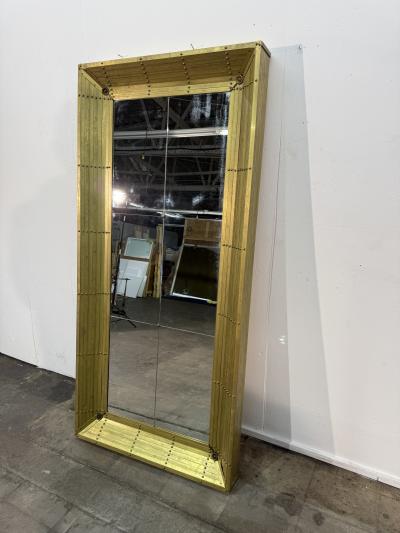 Large Brass Mirror 20th Century