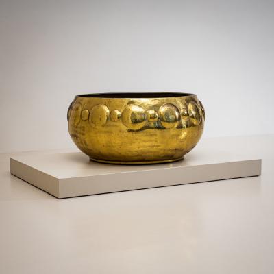 Large Brass Planter Italy Mid 20th Century