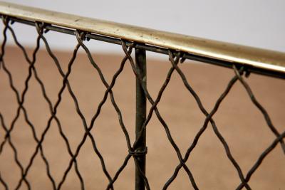 Large Brass and Iron Scroll Decorated Nursery Guard 53 wide