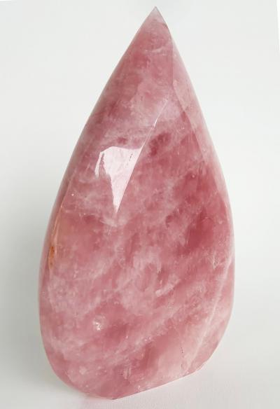 Large Brazilian Pink Rose Quartz Flame Teardrop Specimen Weighs 11 2 lbs