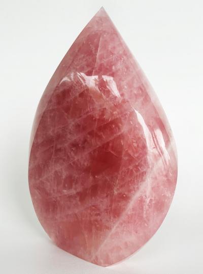 Large Brazilian Pink Rose Quartz Flame Teardrop Specimen Weighs 11 2 lbs
