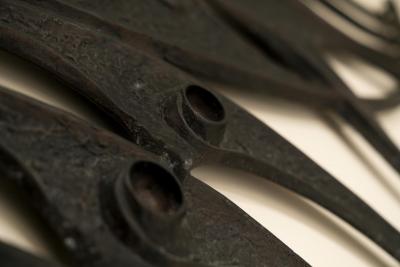 Large Brutalist Wall Sculpture in Lacquered Iron 1970s