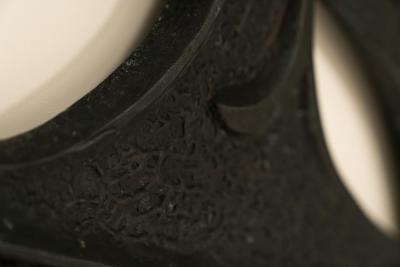 Large Brutalist Wall Sculpture in Lacquered Iron 1970s