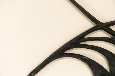 Large Brutalist Wall Sculpture in Lacquered Iron 1970s