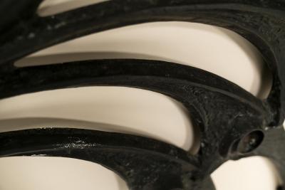 Large Brutalist Wall Sculpture in Lacquered Iron 1970s